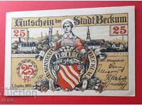 Banknote-Germany-S.Rhine-Westphalia-Beckum-25 Pfennig 1920