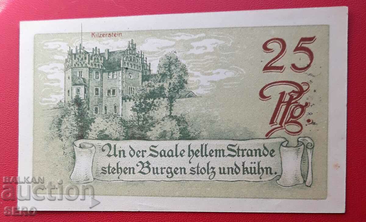 Banknote-Germany-Thuringia-Saalfeld-25 pfennig 1921