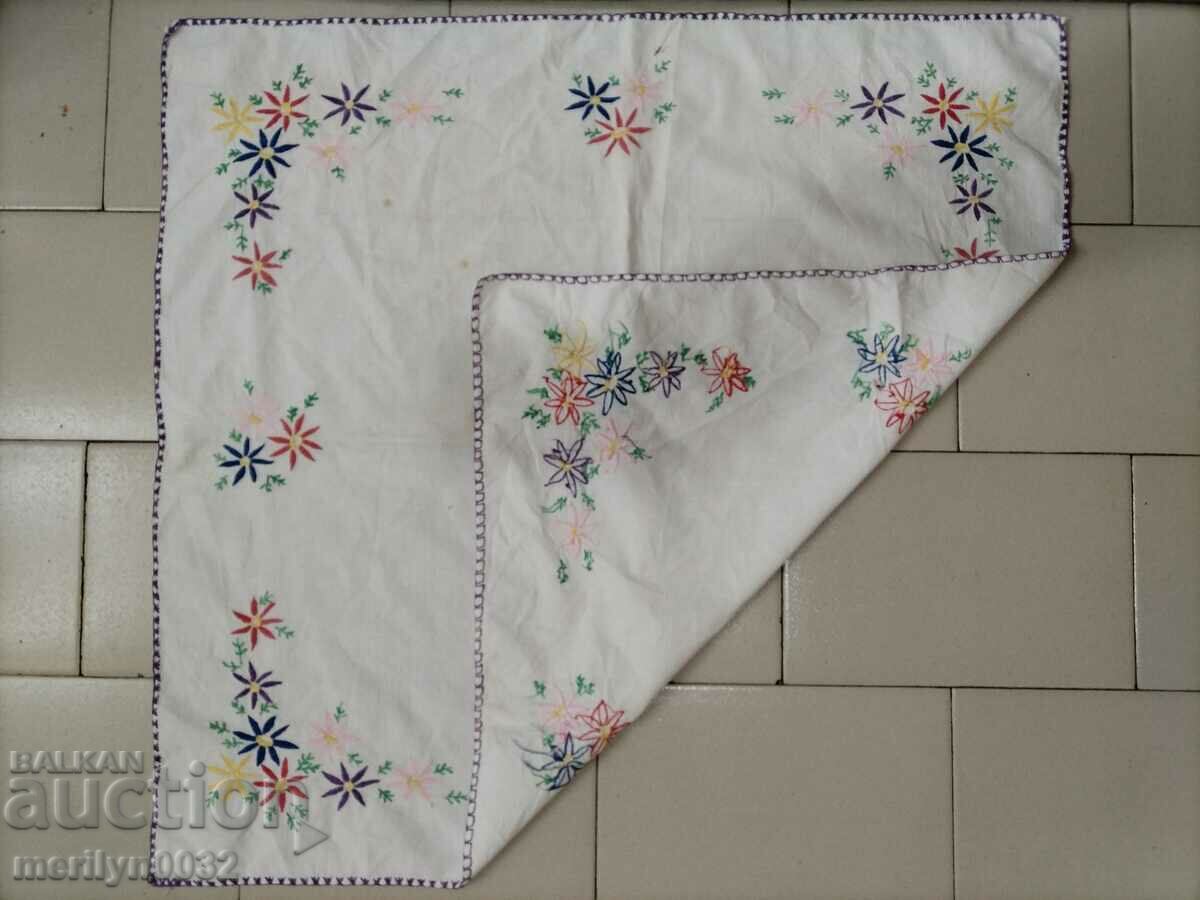Delivery of Old embroidered check, tablecloth, milo, Bulgarian embroidery