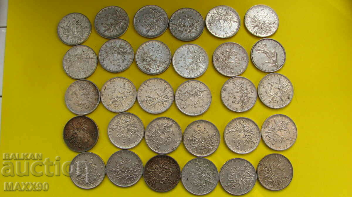 5 franc silver 30 pieces