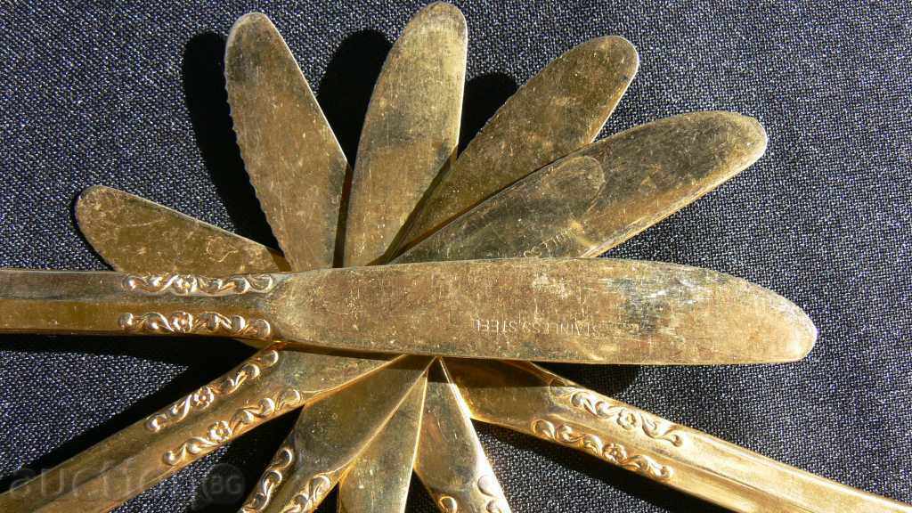 Auction Gold-plated utensils 6pcs STAINLESS STEEL Auction Gold-plated utensils 6pcs STAINLESS STEEL