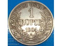 1 Rupee 1904 German Africa A - Berlin Wilhelm 1 Silver