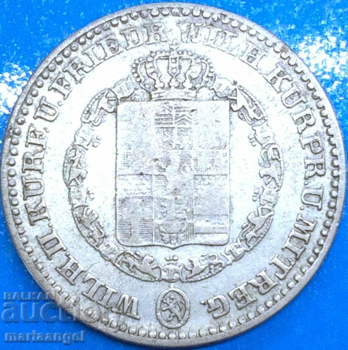 1/6 Thaler 1842 Germania Hessian Argint