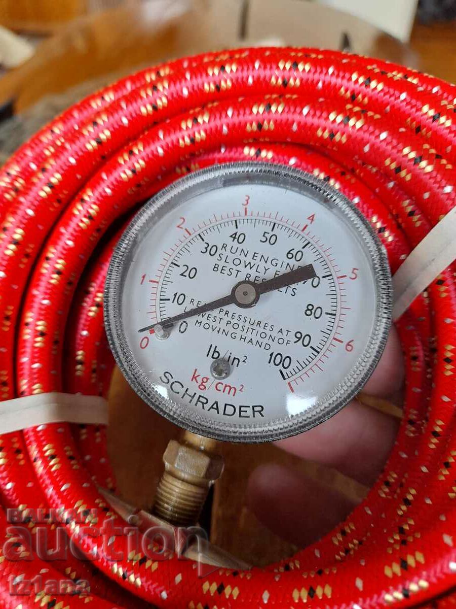 Old hose, manometer for Schrader compressor - 5 Old hose, manometer for Schrader compressor - 5