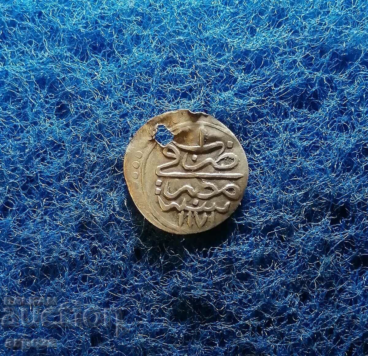 Silver Turkish coin-18c. For jewelry