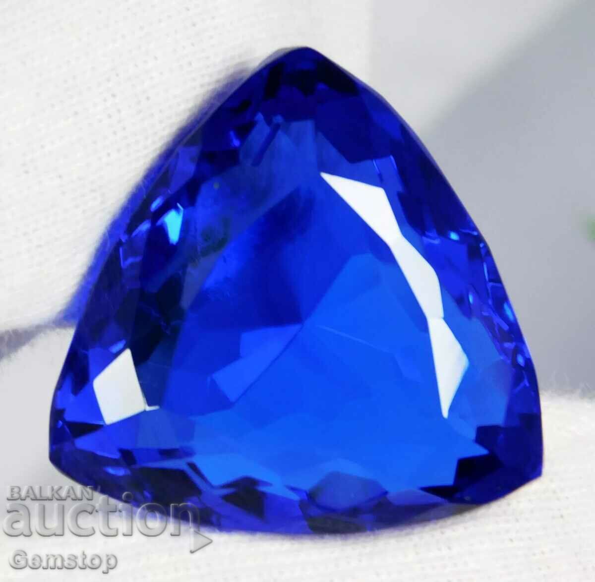 BZC! 75.45 carat natural tanzanite trillion cert.VGTL from 1st!