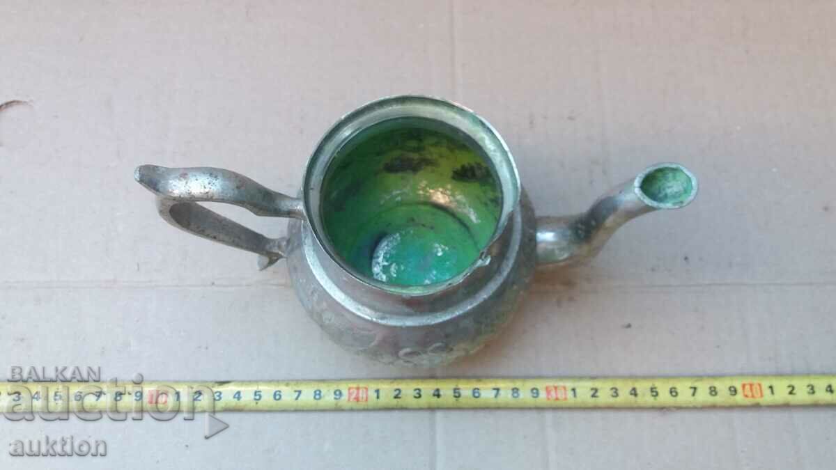 Auction SOLID BRONZE SILVER TEAPOT Auction SOLID BRONZE SILVER TEAPOT