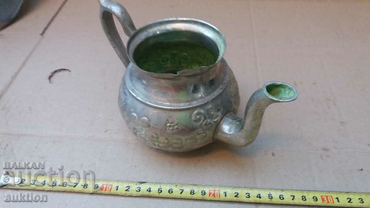 SOLID BRONZE SILVER TEAPOT - 7 SOLID BRONZE SILVER TEAPOT - 7