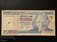 250000 Turkish lira