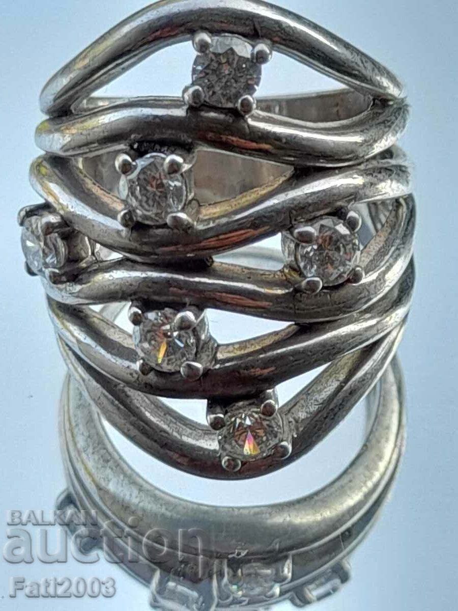 Silver ladies ring