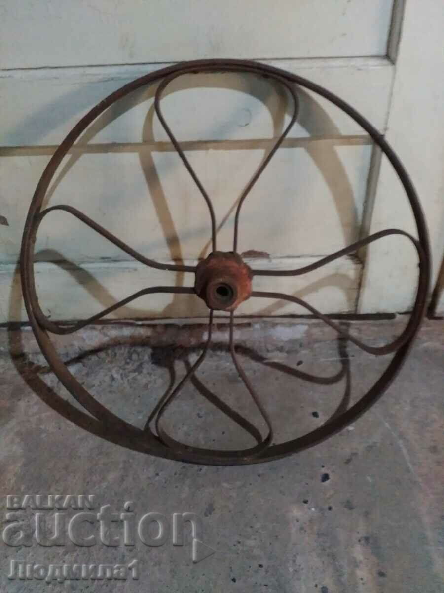 ANTIQUE METAL WHEEL FROM ?