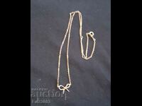 Silver necklace with gold plating