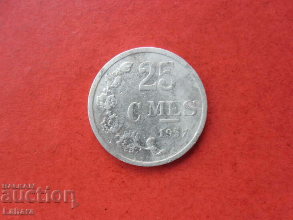 25 centimes 1957. Λουξεμβούργο