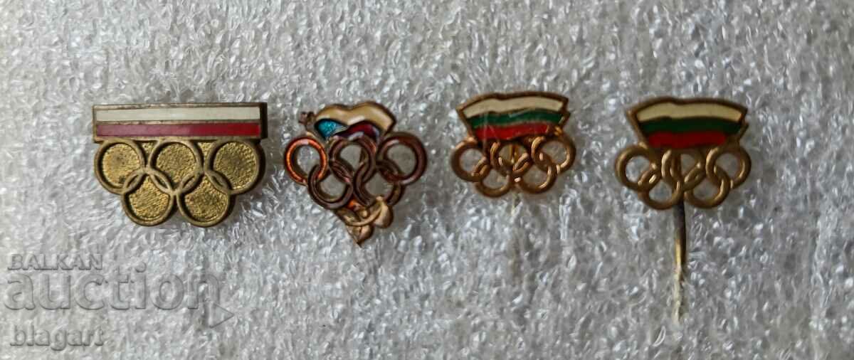 Olympic badges gold plated BOK