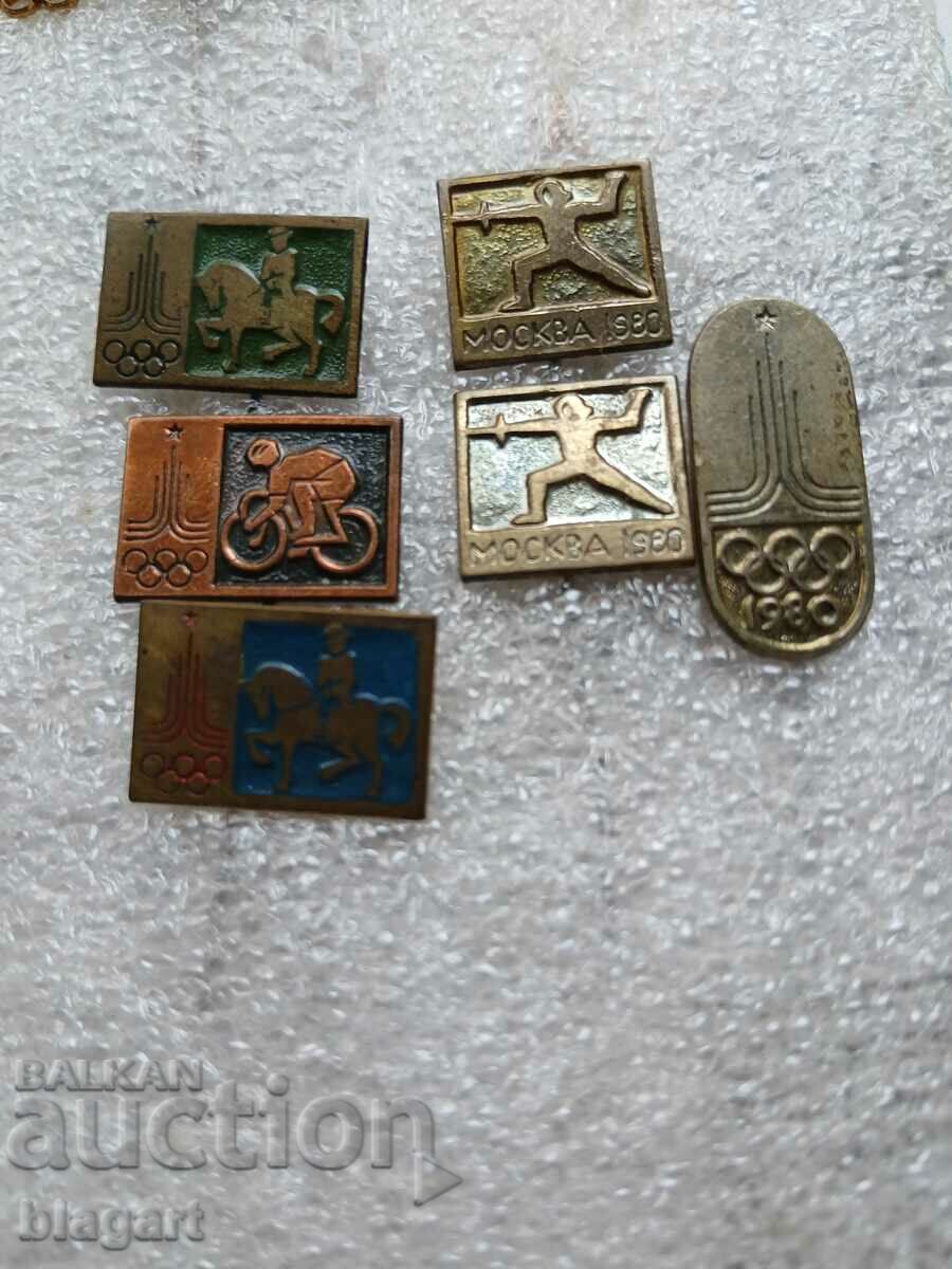 Olympic Badges Moscow 1980