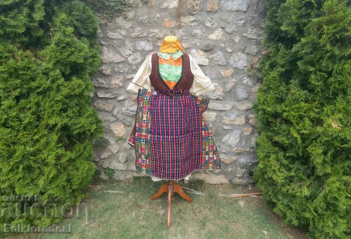 Women's costume from the villages of Ovche Pole with a beautiful waistcoat