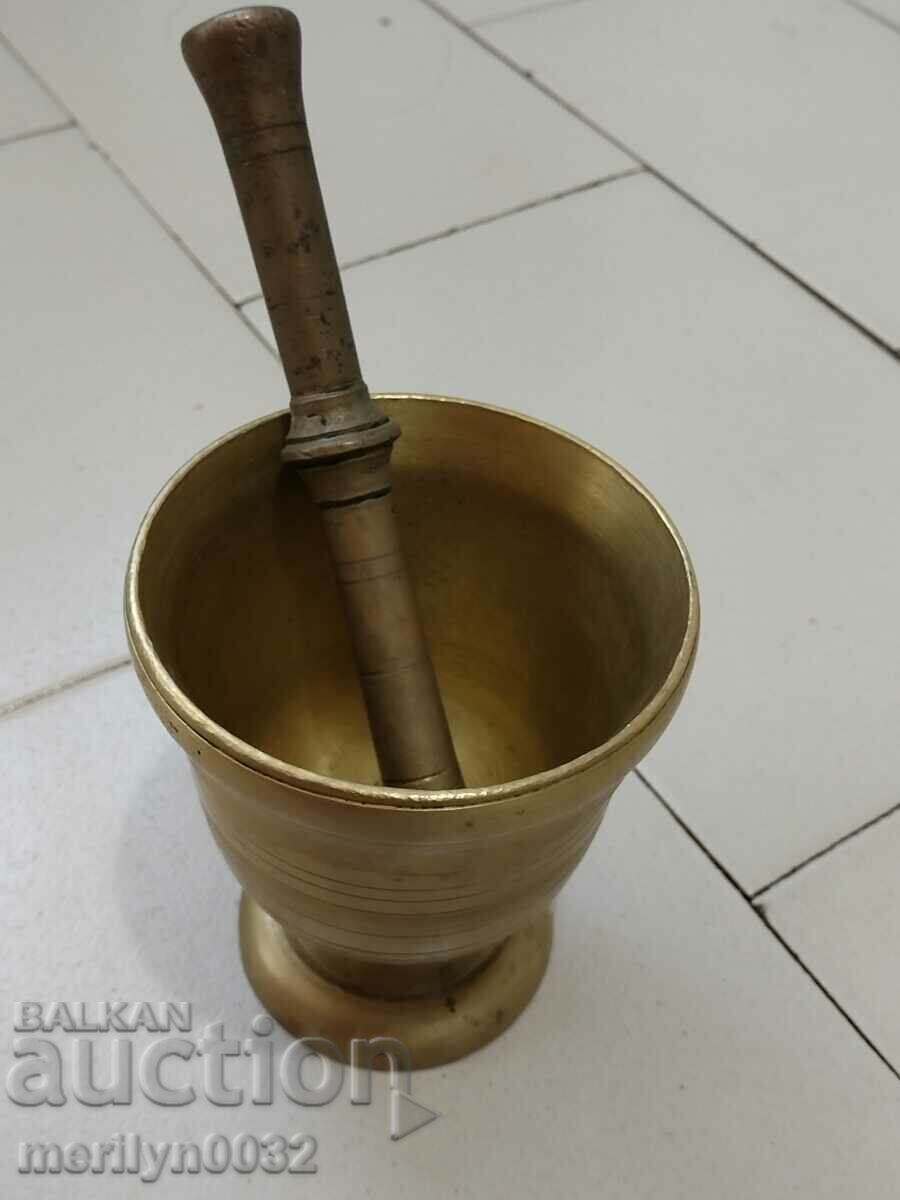 Auction Old bronze mortar, pestle, mortar Auction Old bronze mortar, pestle, mortar
