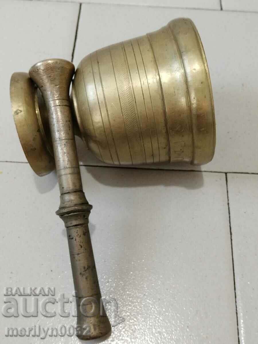 Old bronze mortar, pestle, mortar - 6 Old bronze mortar, pestle, mortar - 6