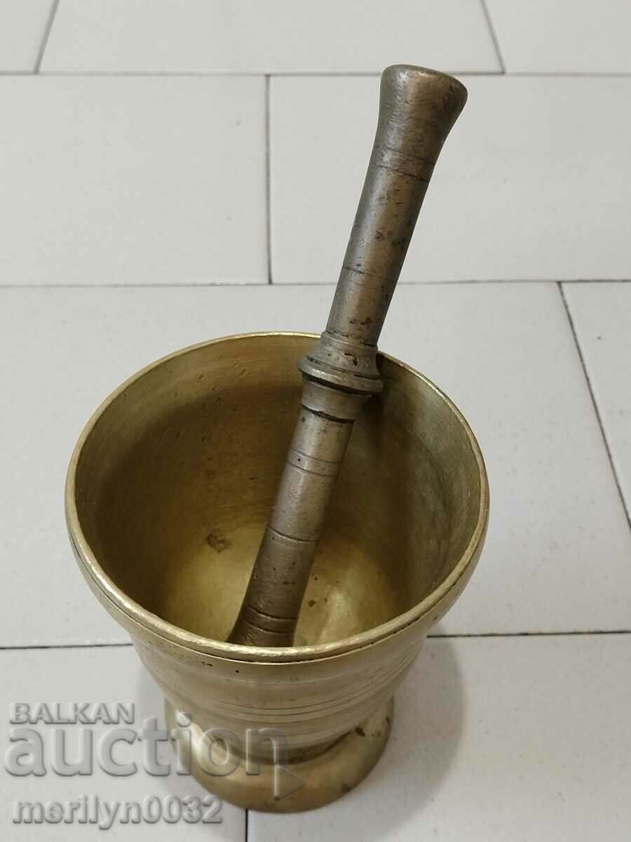 Old bronze mortar, pestle, mortar