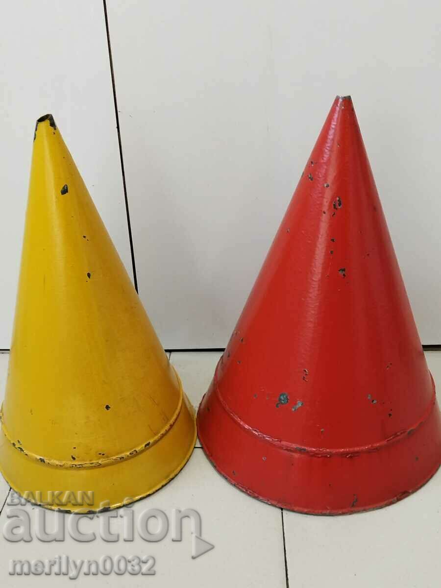 Old metal bin, a pair of 2 pieces, from a park early in the 1960s, NRB with price 79.00 BGN | € 40.39 Old metal bin, a pair of 2 pieces, from a park early in the 1960s, NRB with price 79.00 BGN | € 40.39