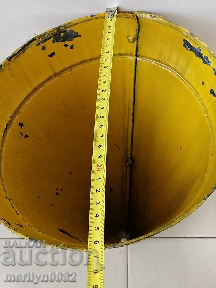 Old metal bin, a pair of 2 pieces, from a park early in the 1960s, NRB - 6 Old metal bin, a pair of 2 pieces, from a park early in the 1960s, NRB - 6