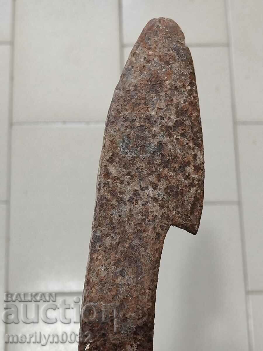 Hand-forged ploughshare from an old plough, wrought iron flail - 6 Hand-forged ploughshare from an old plough, wrought iron flail - 6