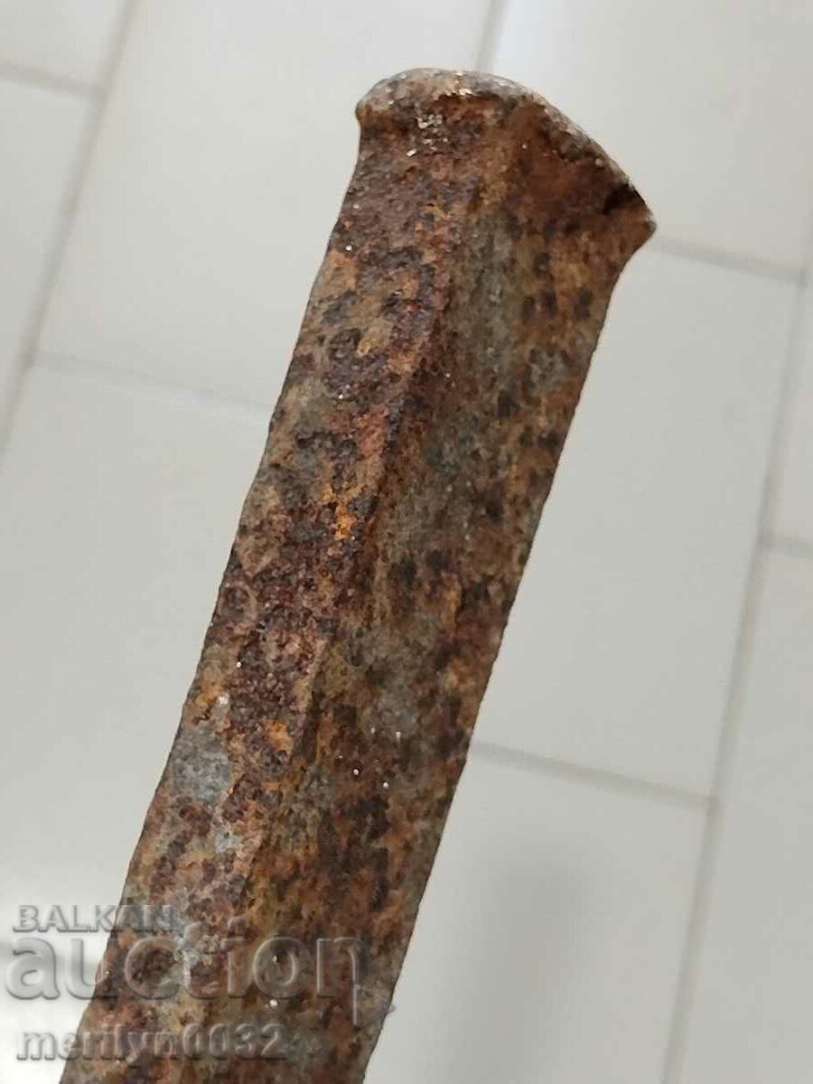 Hand-forged ploughshare from an old plough, wrought iron flail - 7 Hand-forged ploughshare from an old plough, wrought iron flail - 7