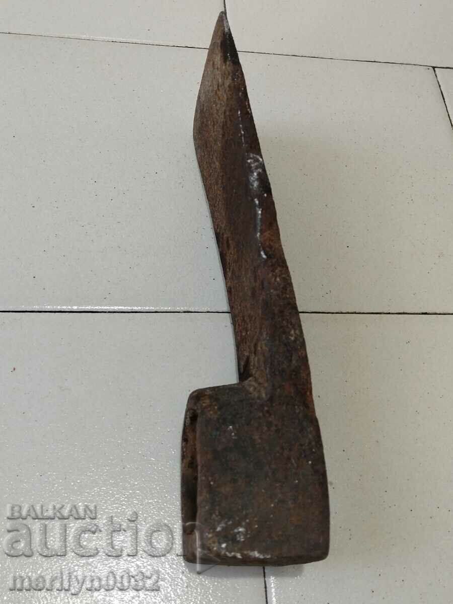 Old forged turnhoe, wrought iron, hoe, blade, axe - 5 Old forged turnhoe, wrought iron, hoe, blade, axe - 5
