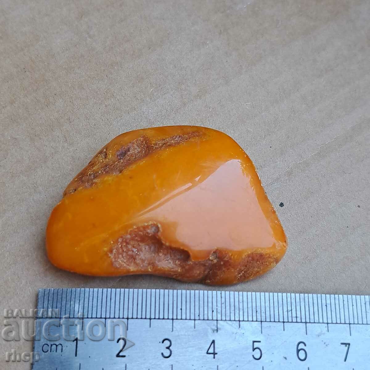 Amber large piece brooch