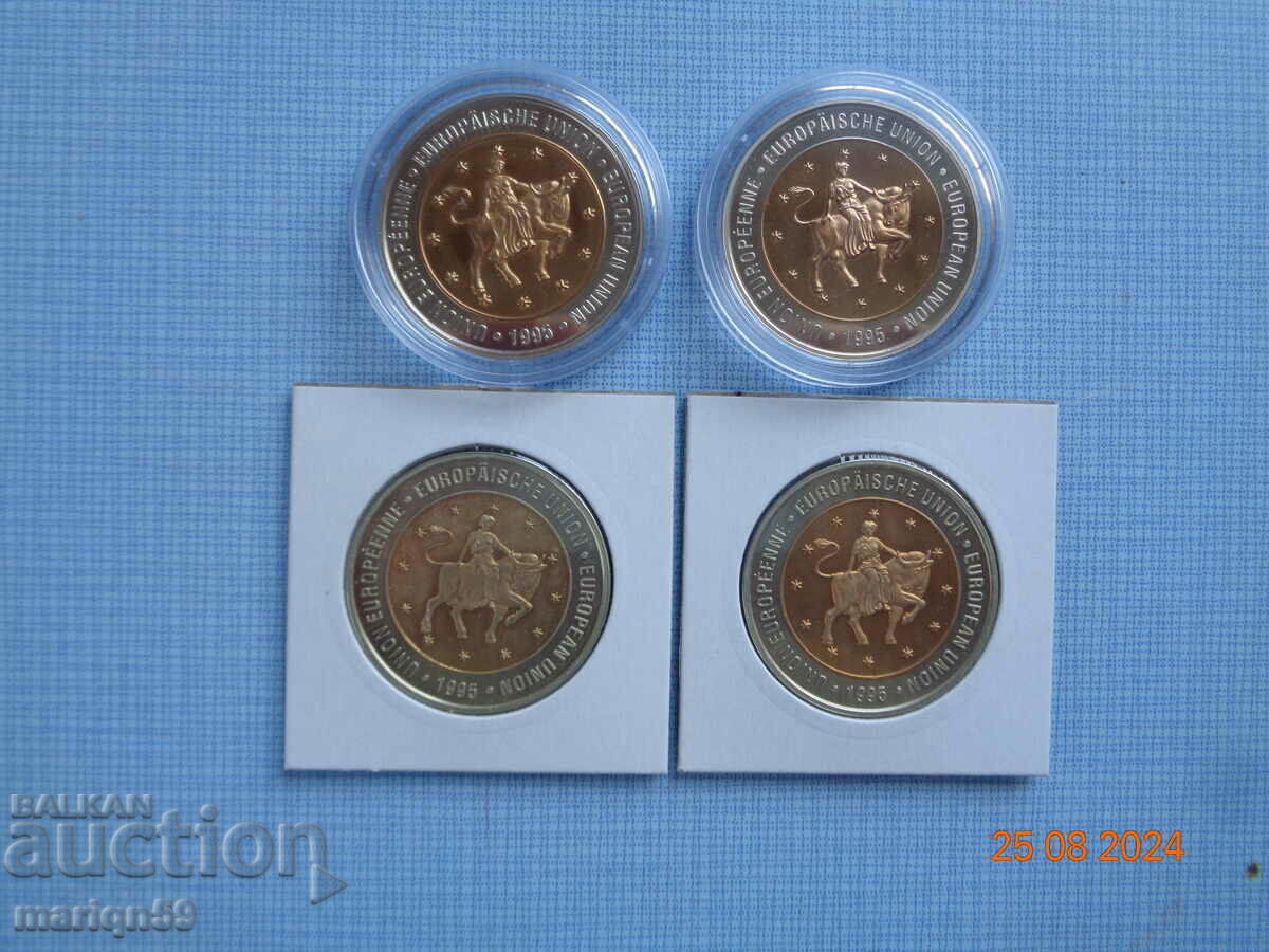 Auction UNC euro coins minted 1995 different Auction UNC euro coins minted 1995 different