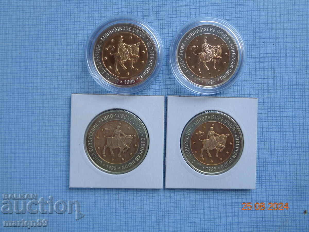 Licitație Monede euro UNC bătute în 1995 diferite