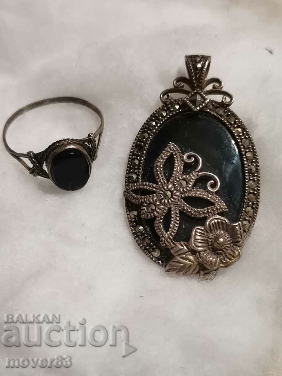 Antique jewelry. Silver/Stones