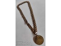 19TH CENTURY GOLDEN CORDON OTTOMAN COIN CHAIN NECKLACE