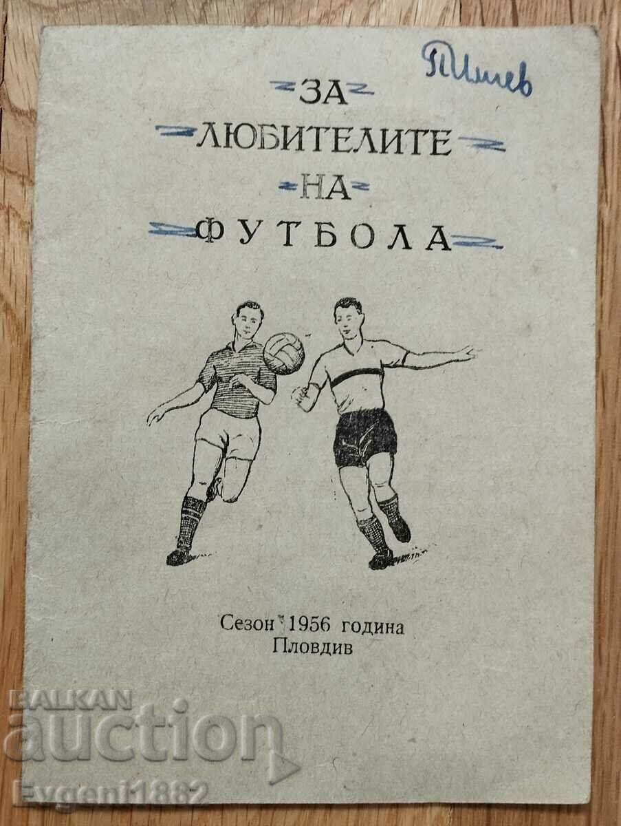 1956. Grupa A - Program Fotbal Levski CSKA Dinamo CDNA