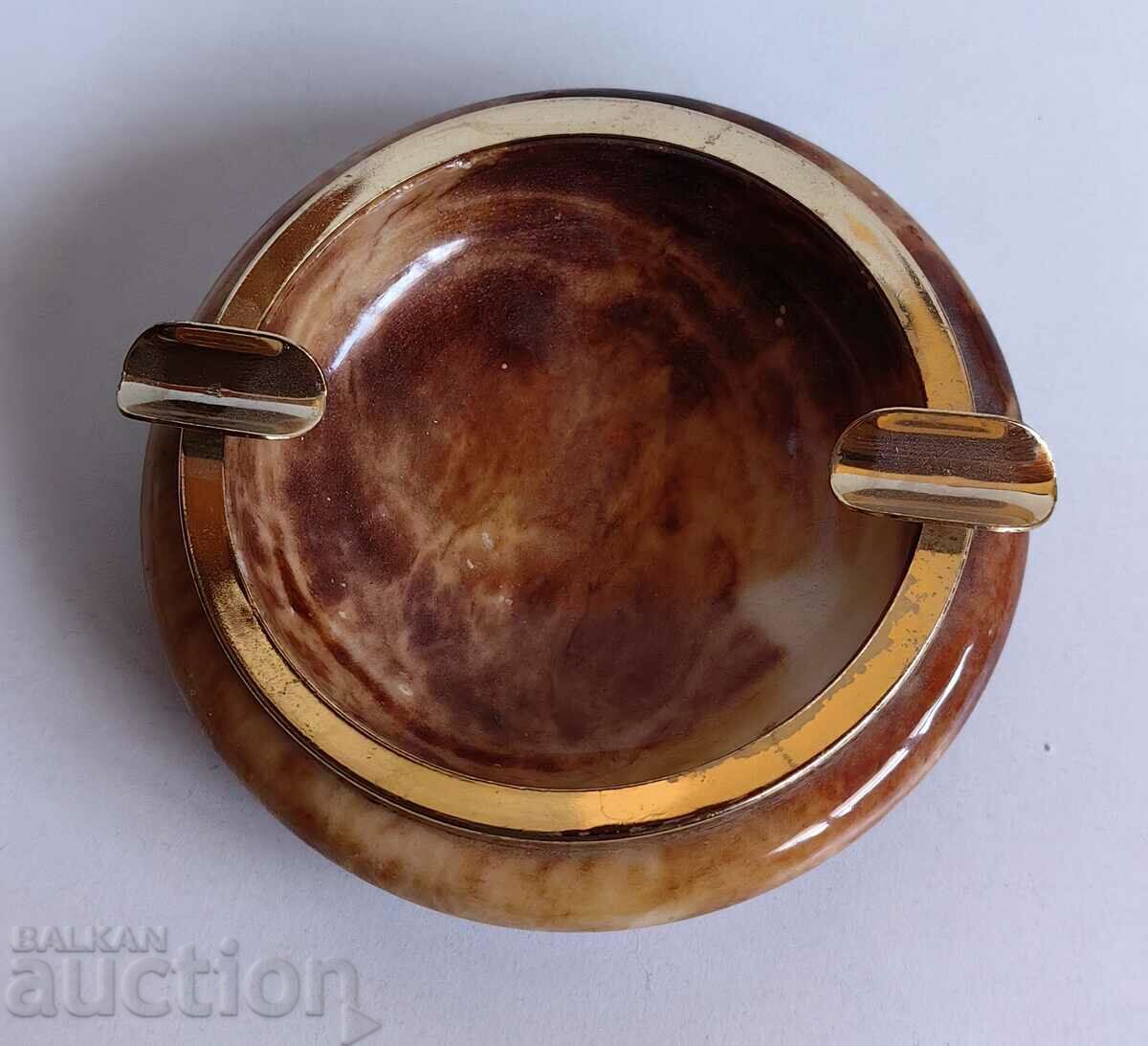 ITALIAN ASHTRAY NATURAL ALABASTER