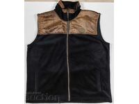 MEN'S FLEECE VEST WARMER FLEECE VEST WITH ZIPPER 2XL