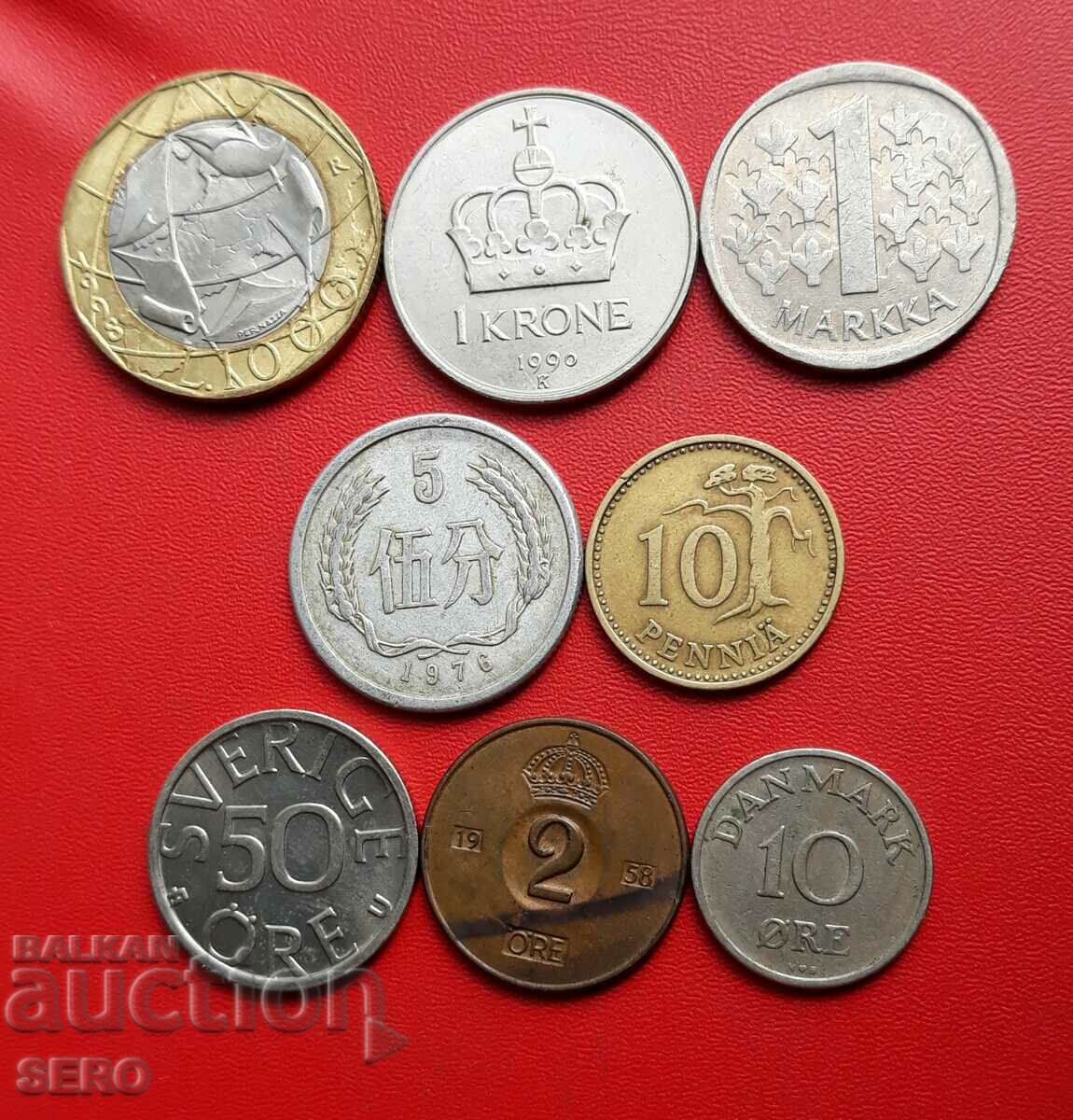 Mixed lot of 8 coins