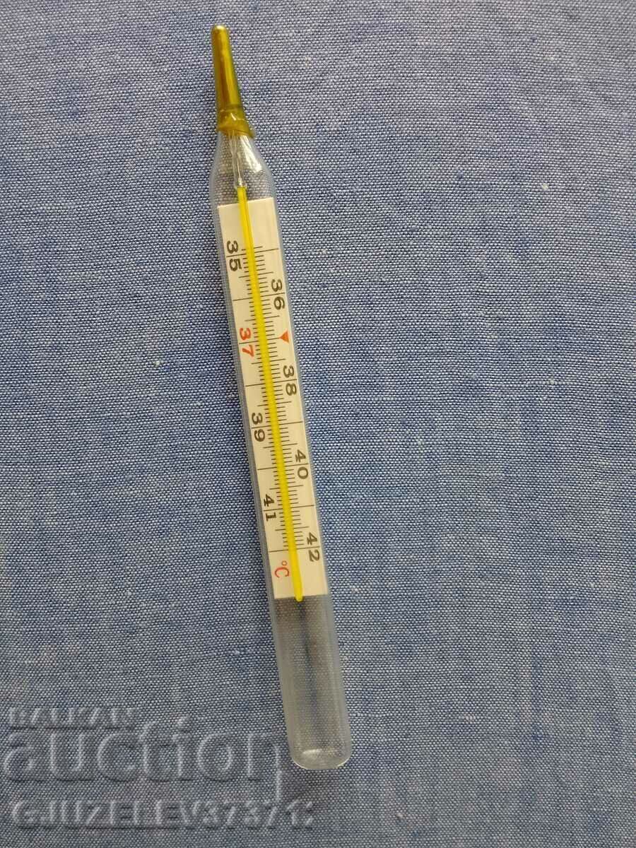 Medical mercury thermometer maximum glass with protective Medical mercury thermometer maximum glass with protective