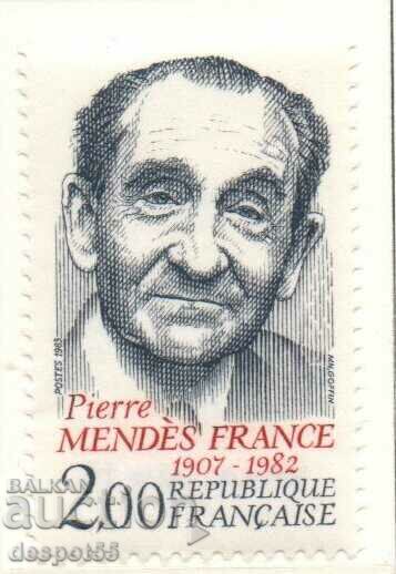 1983. France. Pierre Mendés France, French politician.