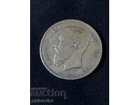 Belgium 1869 - 5 Francs - Silver Coin #3