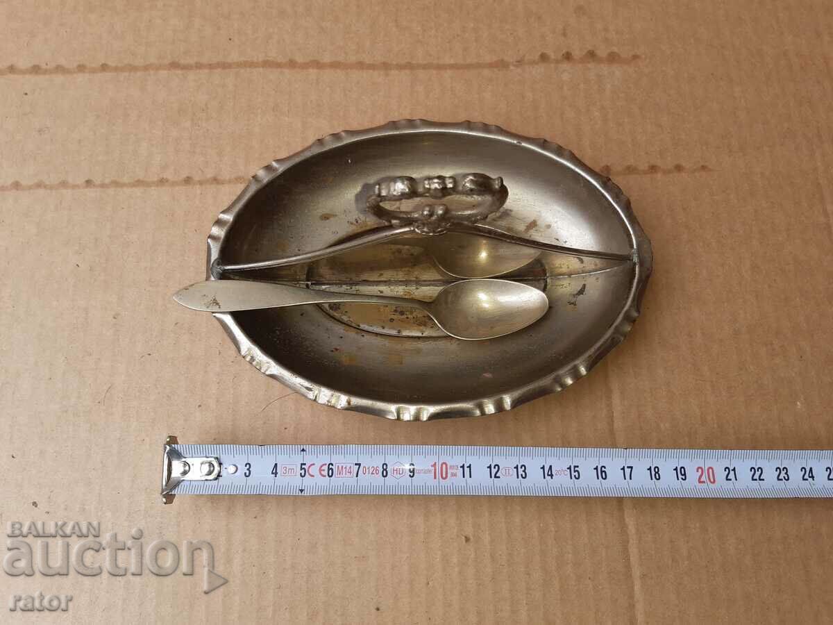 Auction  Old vessel, vessel, spoon - 100 years old