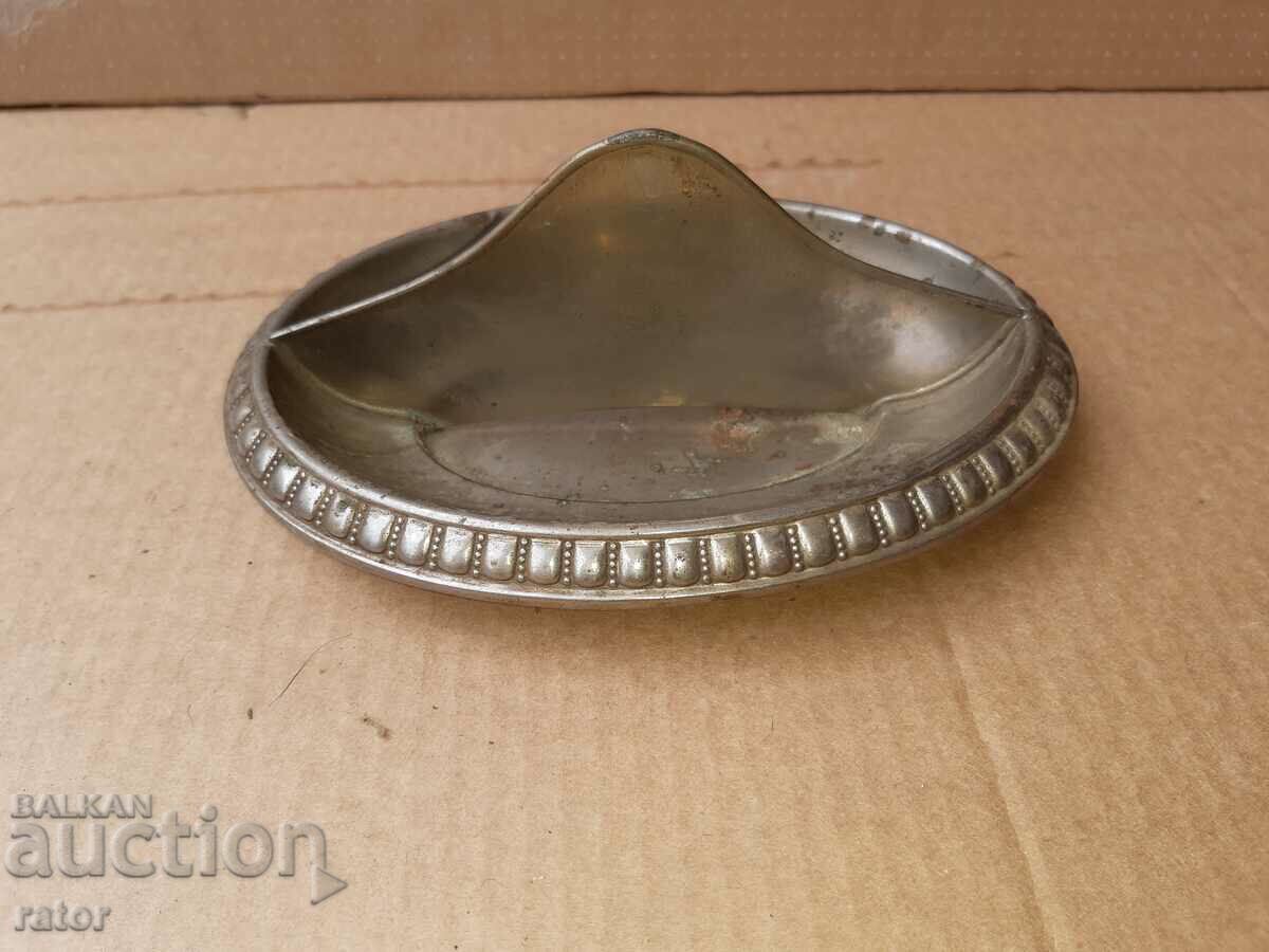 Auction Old silver-plated dish, small dish, spoon - 100 years old Auction Old silver-plated dish, small dish, spoon - 100 years old