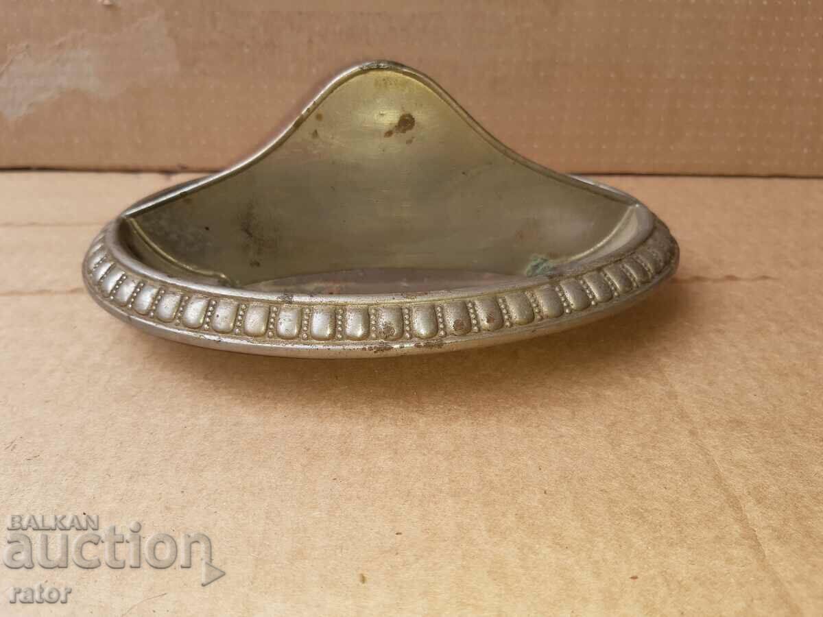 Old silver-plated dish, small dish, spoon - 100 years old