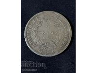 France 1874 K - 5 Francs - Silver Coin #2