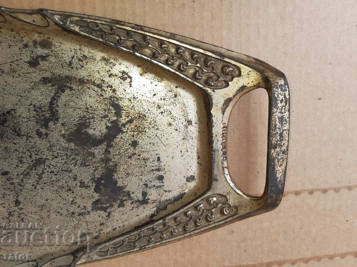Delivery of Old silver tray - 100 years old
