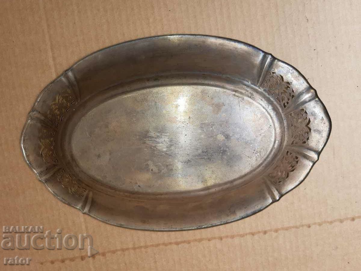 Delivery of Old silver-plated dish - bonbonniera, fruit bowl - 100 years old