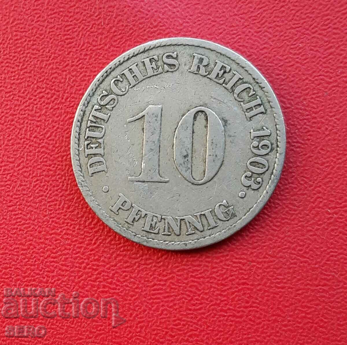 Γερμανία-10 Pfennig 1903 J-Hamburg