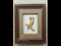 Gold picture owl 24 Karat