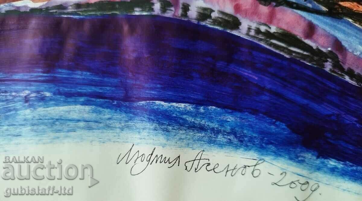 Painting, abstraction, art. Lyudmil Asenov, 2009 - 4 with price 160.00 BGN | € 81.81