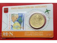 Coin Card-Vatican #27 of 2019 with 50 cents 2019